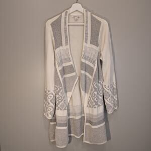 Coldwater Creek Open Cardigan Scandigirl Eclectic Classic Chic Layer - Size L